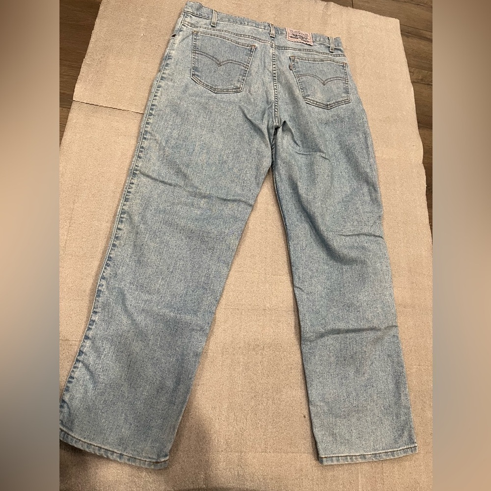 [W34L29]VTG Levi Strauss Signature Flex Denim Light Wash Taper Jeans Classic - Picture 8 of 9